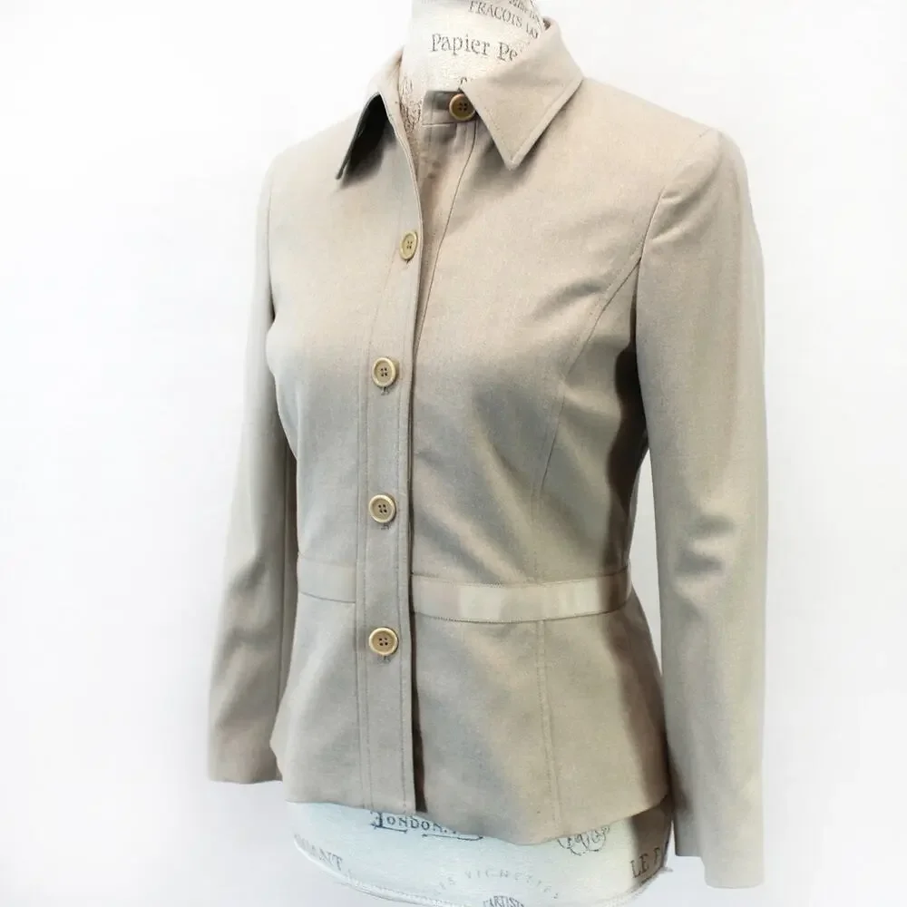 Theory Pants Suit Women's Y2K 100% Wool Quiet Luxury Minimalist Slim Fit Small